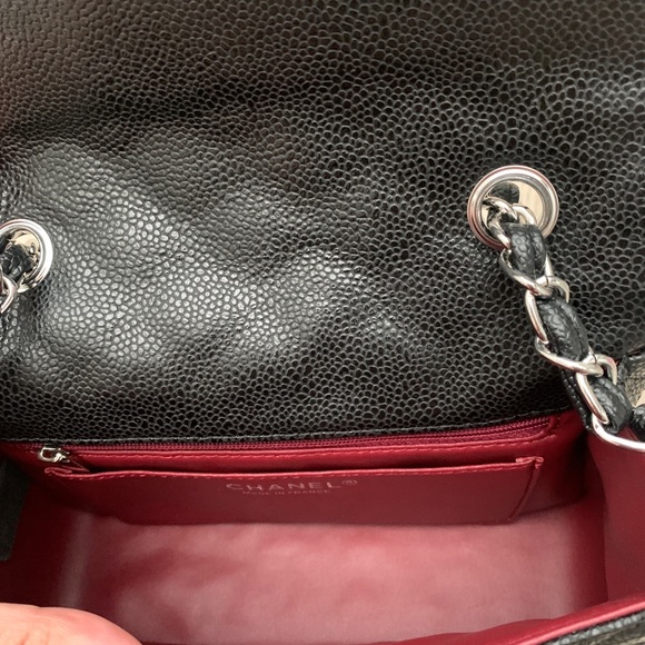 black rectangle mini flap bag - Picture 6 of 8